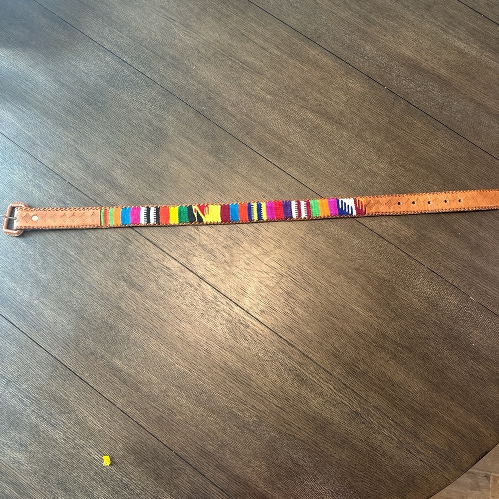 Omega Brown and Red‎ Leather Belt